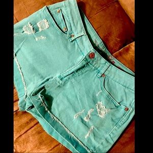 Size 12 “Faded Glory” Turquoise shorts